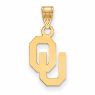 Oklahoma Sooners Sterling Silver Gold Plated Small Pendant
