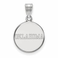 Oklahoma Sooners Sterling Silver Medium Disc Pendant