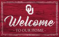 Oklahoma Sooners Team Color Welcome Sign