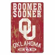 Oklahoma Sooners Slogan Wood Sign