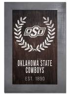 Oklahoma State Cowboys 11" x 19" Laurel Wreath Framed Sign