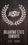 Oklahoma State Cowboys 11" x 19" Laurel Wreath Sign