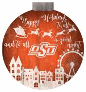 Oklahoma State Cowboys 12" Christmas Village Wall Art