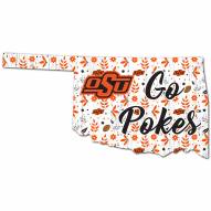 Oklahoma State Cowboys 12" Floral State Sign