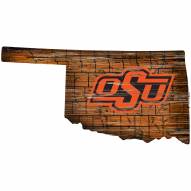 Oklahoma State Cowboys 12" Roadmap State Sign