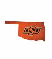 Oklahoma State Cowboys 12" Team Color Logo State Sign