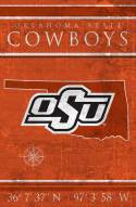 Oklahoma State Cowboys 17" x 26" Coordinates Sign