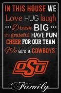 Oklahoma State Cowboys 17" x 26" In This House Sign