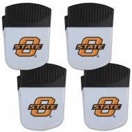 Oklahoma State Cowboys 4 Pack Chip Clip Magnet with Bottle Opener
