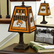 Oklahoma State Cowboys Art Glass Table Lamp