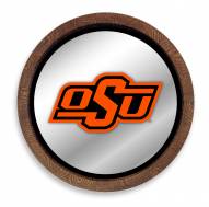 Oklahoma State Cowboys Barrel Top Mirrored Wall Sign