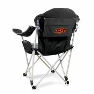 Oklahoma State Cowboys Black Reclining Camp Chair
