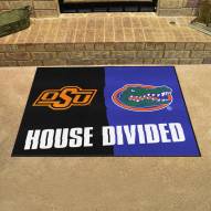 Oklahoma State Cowboys/Florida Gators House Divided Mat