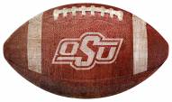 Oklahoma State Cowboys Football Shaped Sign