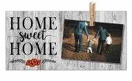 Oklahoma State Cowboys Home Sweet Home Clothespin Frame
