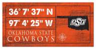 Oklahoma State Cowboys Horizontal Coordinate 6" x 12" Sign
