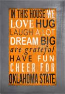 Oklahoma State Cowboys In This House 11" x 19" Framed Sign