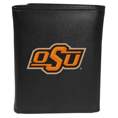 Oklahoma State Cowboys Large Logo Leather Tri-fold Wallet