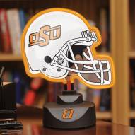 Oklahoma State Cowboys Neon Helmet Desk Lamp