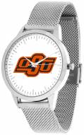 Oklahoma State Cowboys Silver Mesh Statement Watch