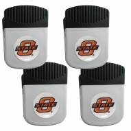 Oklahoma State Cowboys 4 Pack Chip Clip Magnet with Bottle Opener