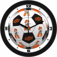 Oklahoma State Cowboys Soccer Wall Clock