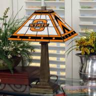 Oklahoma State Cowboys Stained Glass Mission Table Lamp