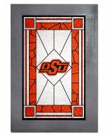 Oklahoma State Cowboys Stained Glass with Frame