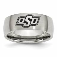 Oklahoma State Cowboys Stainless Steel Laser Etch Ring