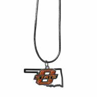 Oklahoma State Cowboys State Charm Necklace