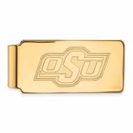 Oklahoma State Cowboys Sterling Silver Gold Plated Money Clip