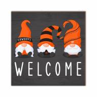 Oklahoma State Cowboys Welcome Gnomes 10" x 10" Sign