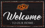 Oklahoma State Cowboys Welcome to our Home 6" x 12" Sign