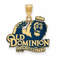 Old Dominion Monarchs Sterling Silver Gold Plated Large Enameled Pendant