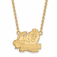 Old Dominion Monarchs Sterling Silver Gold Plated Large Pendant Necklace