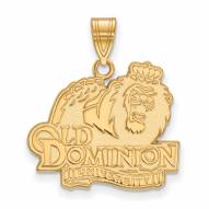 Old Dominion Monarchs NCAA Sterling Silver Gold Plated Large Pendant