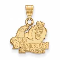 Old Dominion Monarchs NCAA Sterling Silver Gold Plated Small Pendant