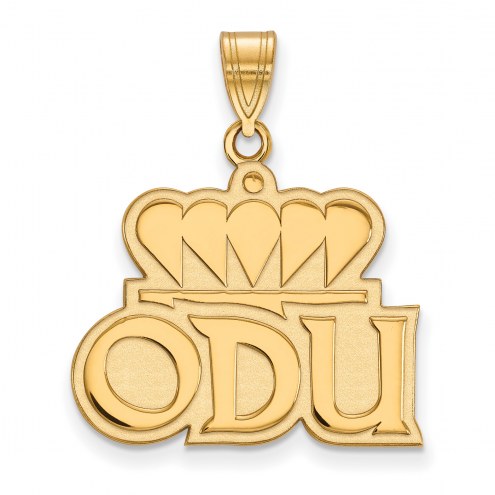 Old Dominion Monarchs Sterling Silver Gold Plated Large Pendant