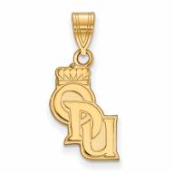 Old Dominion Monarchs Sterling Silver Gold Plated Medium Pendant