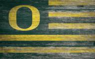 Oregon Ducks 11" x 19" Distressed Flag Sign