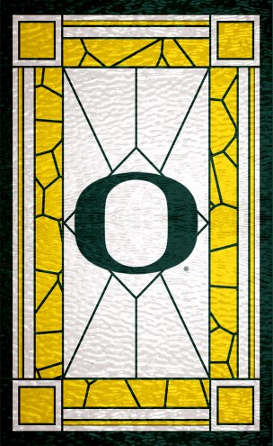 Oregon Ducks 11&quot; x 19&quot; Stained Glass Sign