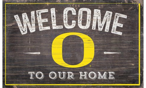 Oregon Ducks 11&quot; x 19&quot; Welcome to Our Home Sign