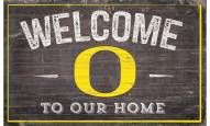 Oregon Ducks 11" x 19" Welcome to Our Home Sign