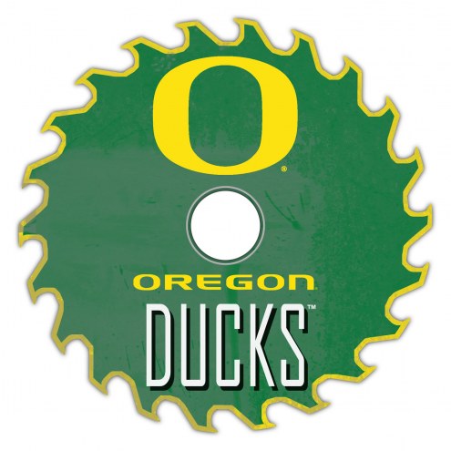 Oregon Ducks 12&quot; Rustic Circular Saw Sign