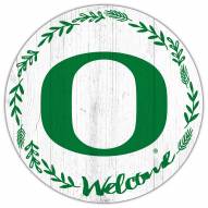 Oregon Ducks 12" Welcome Circle Sign