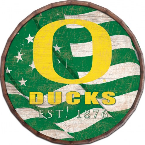 Oregon Ducks 16&quot; Flag Barrel Top