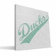 Oregon Ducks 16" x 16" Typo Canvas Print