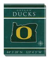 Oregon Ducks 16" x 20" Coordinates Canvas Print