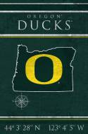 Oregon Ducks 17" x 26" Coordinates Sign