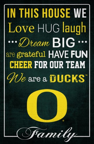 Oregon Ducks 17&quot; x 26&quot; In This House Sign